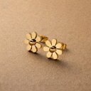 CREAM-DOT ステンレス製 ピアス 金属アレルギー つけっぱなし サージカルステンレス レディース スタッドピアス フラワー 花 立体 メタル 大人 ゴールド シルバー ピンクゴールド アクセサリー