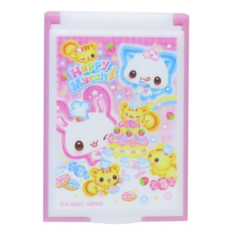 【10％OFFクーポン！3/26(木)1:59まで】cinemacollection HAPPY MARCH 手鏡 カードミラーS カミオジャパン コンパクトミラー かわいい グッズ 小物