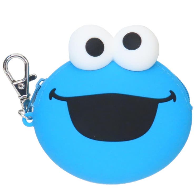 【10％OFFクーポン！2/10(火)1:59まで】cinemacollection セサミストリート ミニポーチ シリコンフェイスポーチ クッキーモンスター 小物入れ キャラクター グッズ バッグ・鞄