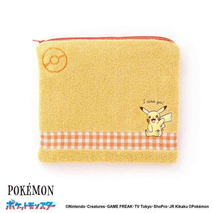 【10％OFFクーポン！2/10(火)1:59まで】cinemacollection ポケットモンスター コスメポーチ スチームシャーリング無撚糸ポーチ I choose you ピカチュウ イエロー ポケモン タオル美術館 プレゼント かわいい キャラ