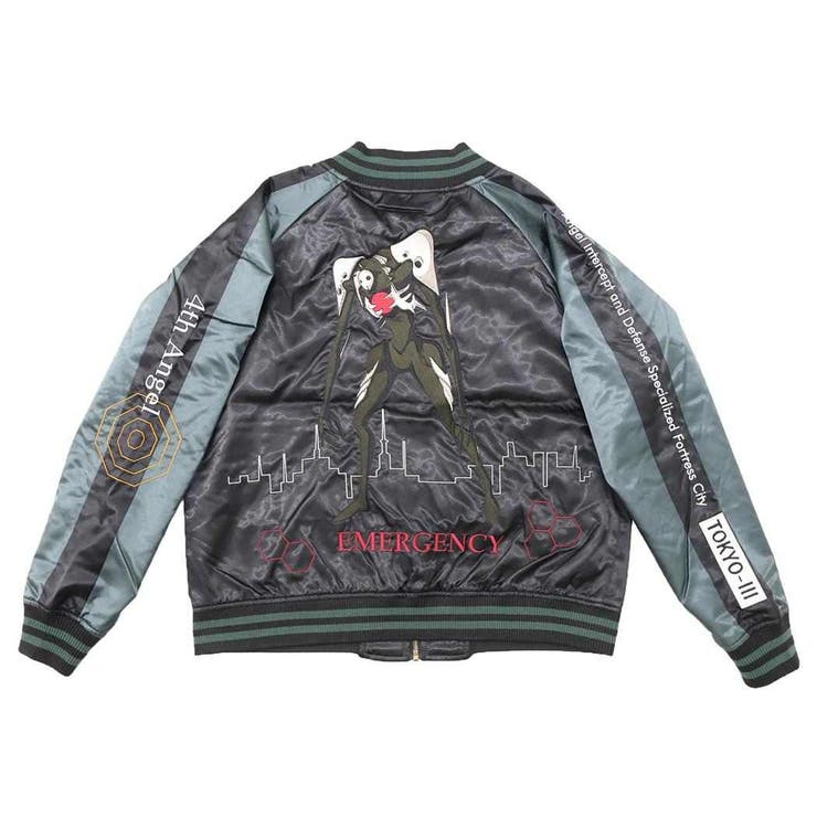 【10％OFFクーポン！2/10(火)1:59まで】cinemacollection エヴァンゲリオン アウター スカジャン L 第4の使徒 丸眞 メンズ レディース ユニセックス オーバーサイズ キャラジャン アニメキャラクター グッズ アウター(コー