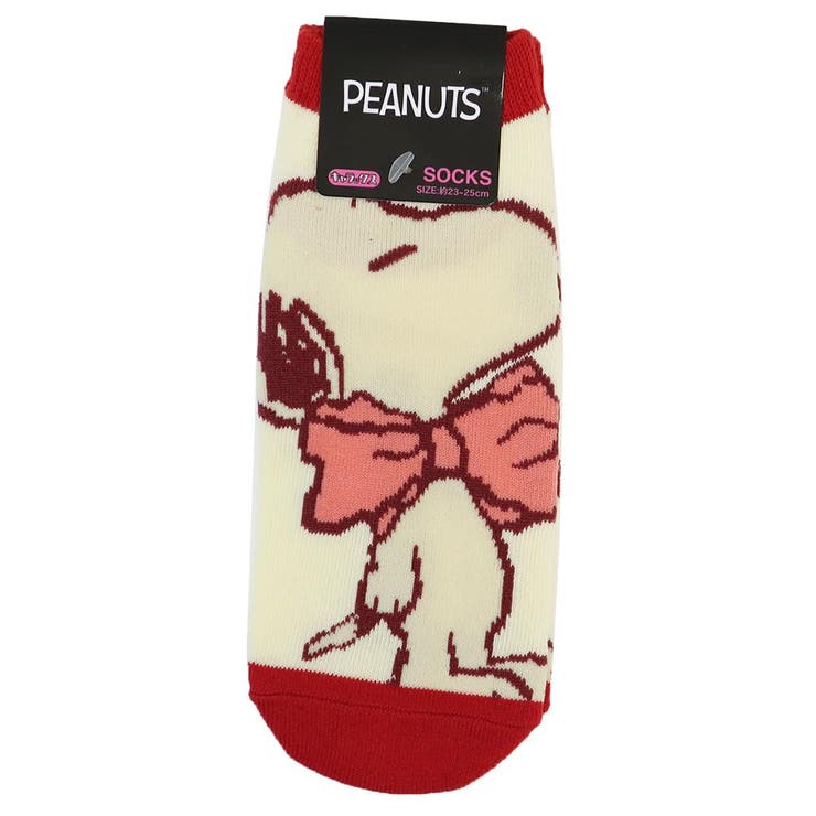 cinemacollection スヌーピー 女性用靴下 レディースソックス 蝶ネクタイ ピーナッツ スモールプラネット キャラックス 大人向け キャラクター グッズ インナー・下着