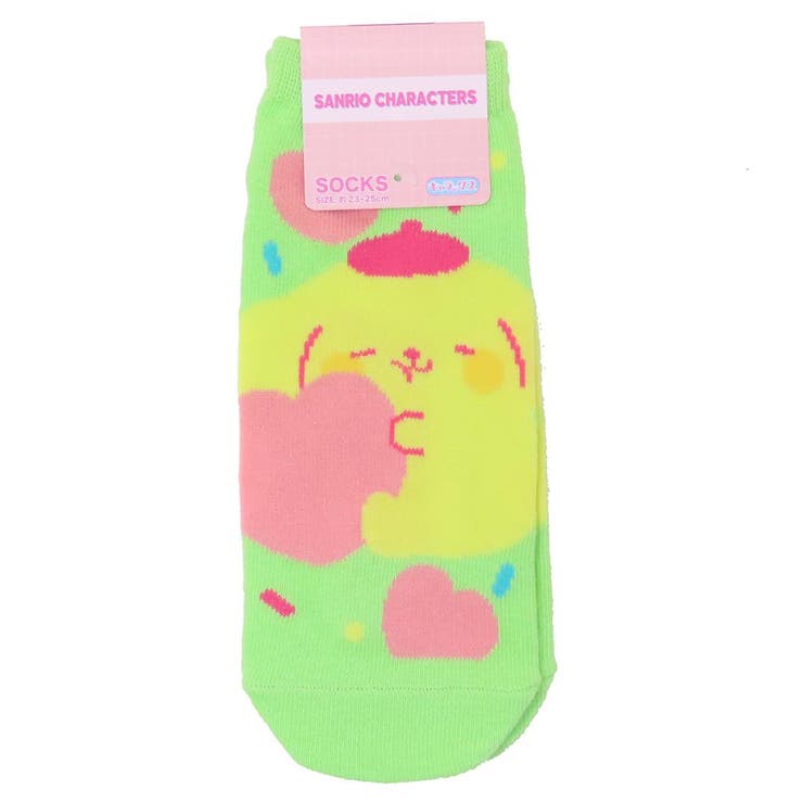 cinemacollection ポムポムプリン 女性用靴下 レディースソックス ぷにきゅきゅ サンリオ スモールプラネット キャラックス 大人向け キャラクター グッズ インナー・下着