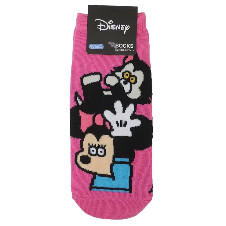 cinemacollection DISNEYx松本セイジ 女性用靴下 レディースソックス ミニーマウス＆フィガロ ディズニー スモールプラネット キャラックス 大人向け キャラクター グッズ インナー・下着