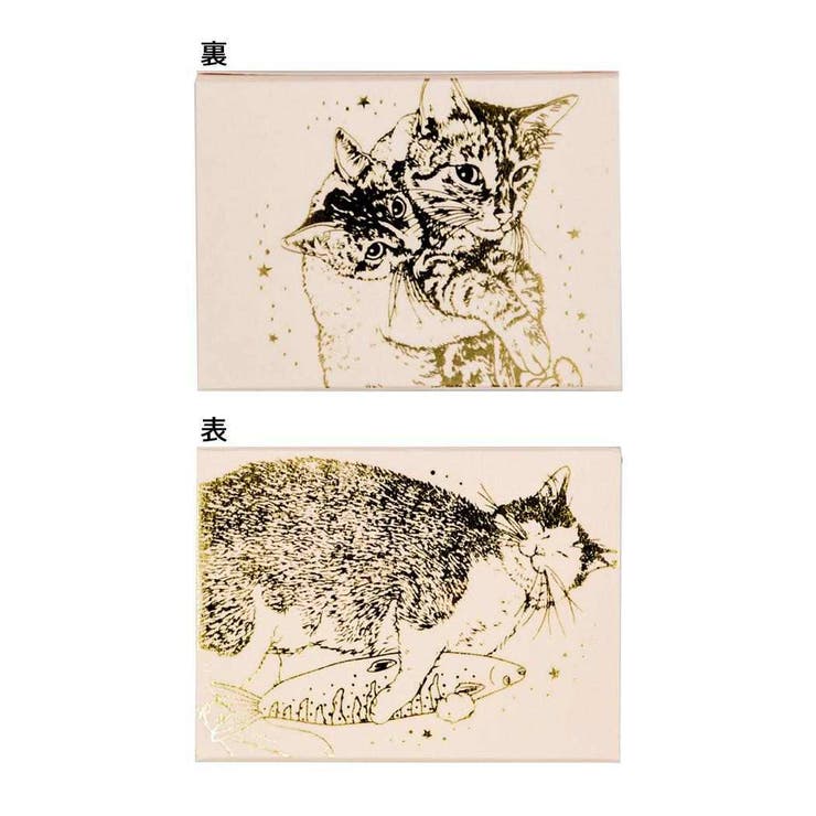 【10％OFFクーポン！5/7(木)9:59まで】cinemacollection ROKKAKU x 365Cat Art メモ帳 メモ入りミニBOX Cat Art Collection pink ねこ フタバ ネコ　箔押し 箱入りメモ グッズ そ