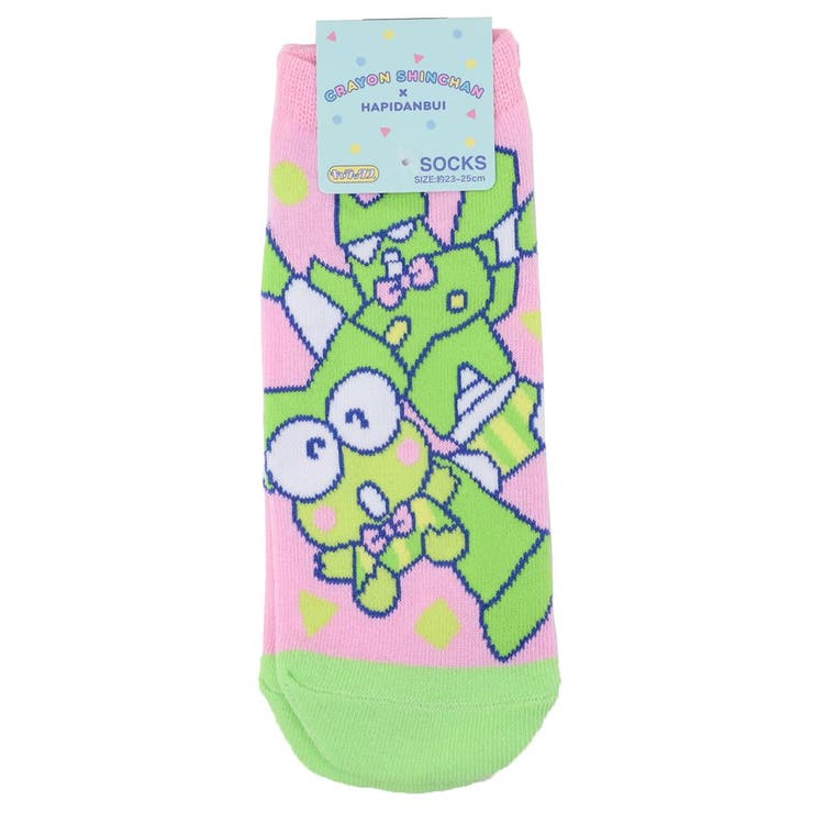 cinemacollection クレヨンしんちゃんxはぴだんぶい 女性用靴下 レディースソックス カンタムロボとけろっぴ サンリオ スモールプラネット キャラックス 大人向け キャラクター グッズ インナー・下着