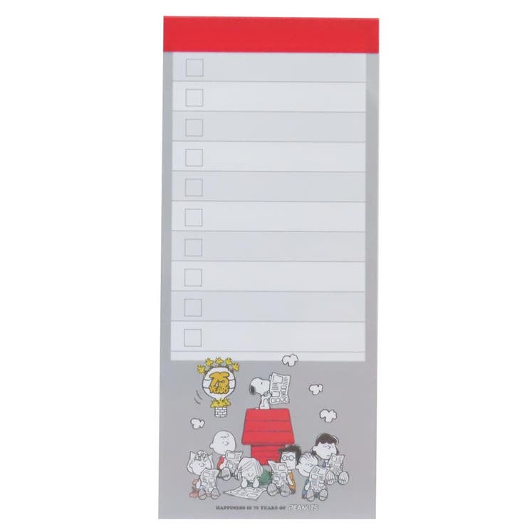 cinemacollection スヌーピー メモ帳 TODOメモ 75周年 Main art ピーナッツ カミオジャパン やることメモ キャラクター グッズ その他