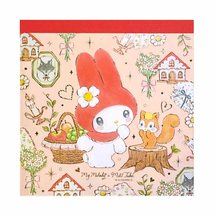 【10％OFFクーポン！5/7(木)9:59まで】cinemacollection サンリオキャラクターズxたけいみき メモ帳 メモパッド リトルレッド マイメロディ サンリオ クローズピン 新学期準備文具 キャラクター ガーリーイラスト グッズ その