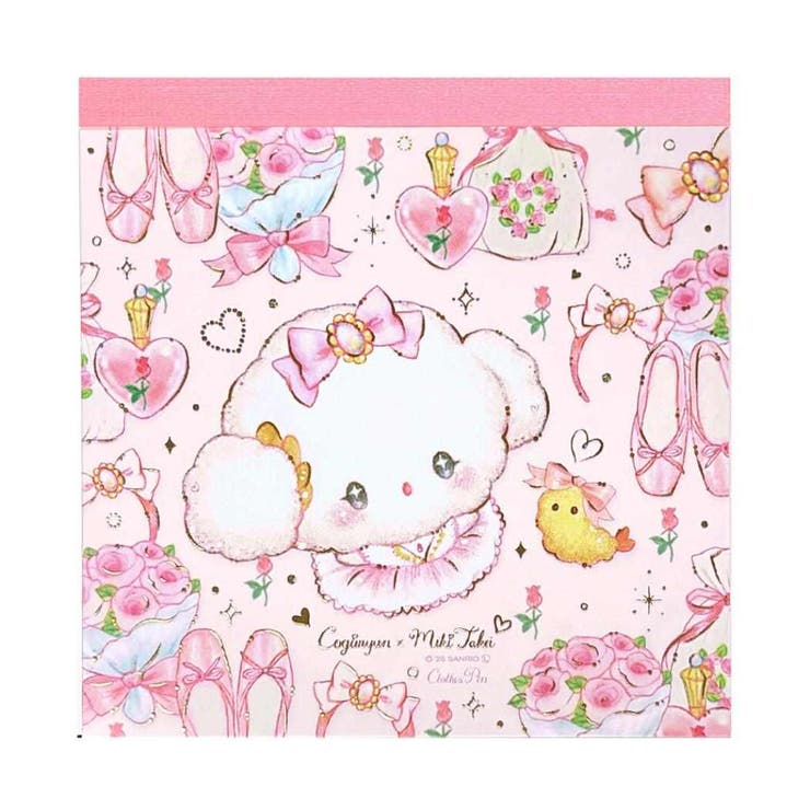 【10％OFFクーポン！5/7(木)9:59まで】cinemacollection サンリオキャラクターズxたけいみき メモ帳 メモパッド キューティ こぎみゅん サンリオ クローズピン 新学期準備文具 キャラクター ガーリーイラスト グッズ その他c