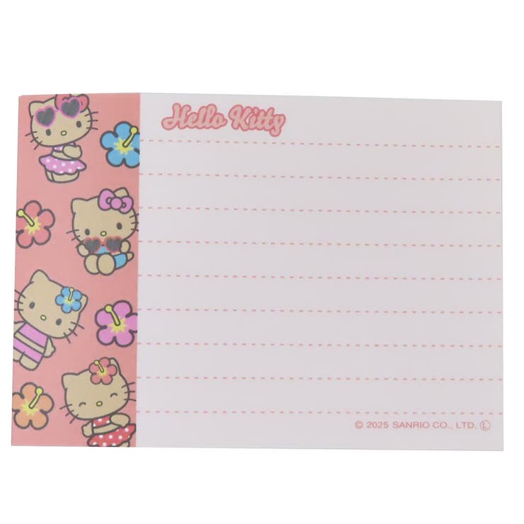 【ポイント2倍＆クーポン！3/11(水) 1:59まで】cinemacollection ハローキティ メモ帳 ミニミニメモ 日焼けデザイン HIBISCUS サンリオ カミオジャパン 新学期準備文具 かわいい キャラクター グッズ その他
