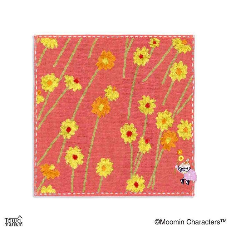 cinemacollection ムーミン ミニタオル フルフィーコットンガーゼパイルタオルハンカチ お花摘み リトルミイ レッド 北欧 タオル美術館 プレゼント かわいい キャラクター グッズ 小物