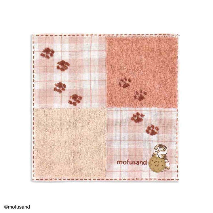 cinemacollection mofusand モフサンド ミニタオル フルフィーコットン タオルハンカチ クッキーにゃん ピンク タオル美術館 プレゼント かわいい キャラクター グッズ 小物