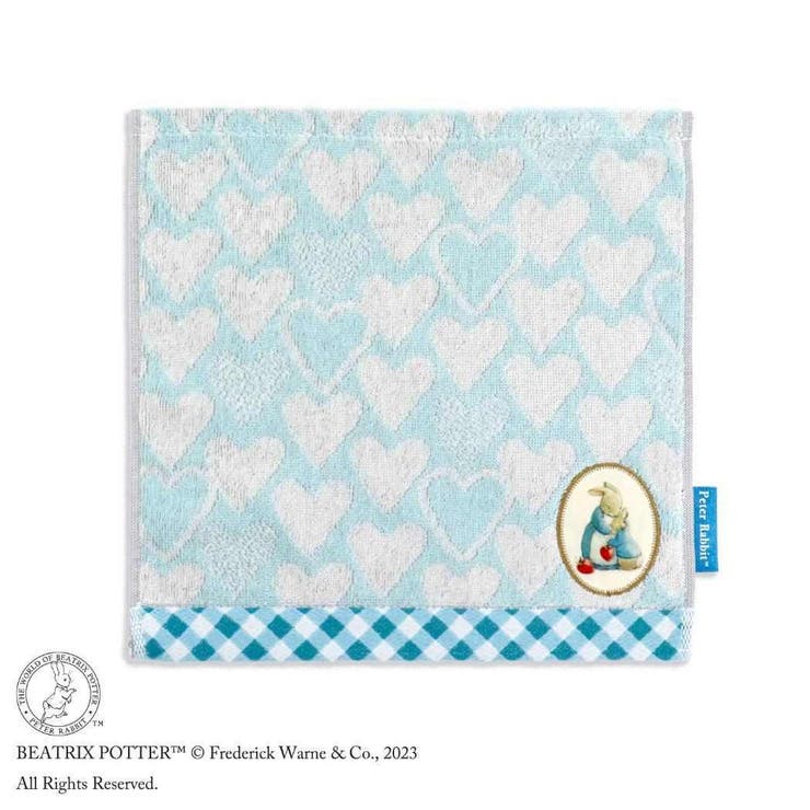 cinemacollection ピーターラビット ミニタオル フルフィーコットン タオルハンカチ ハート ブルー タオル美術館 プレゼント 絵本キャラクター グッズ 小物