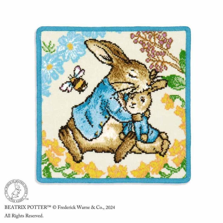 cinemacollection ピーターラビット ミニタオル シェニール織タオルハンカチ お花と蜂蜜 タオル美術館 プレゼント 絵本キャラクター グッズ 小物