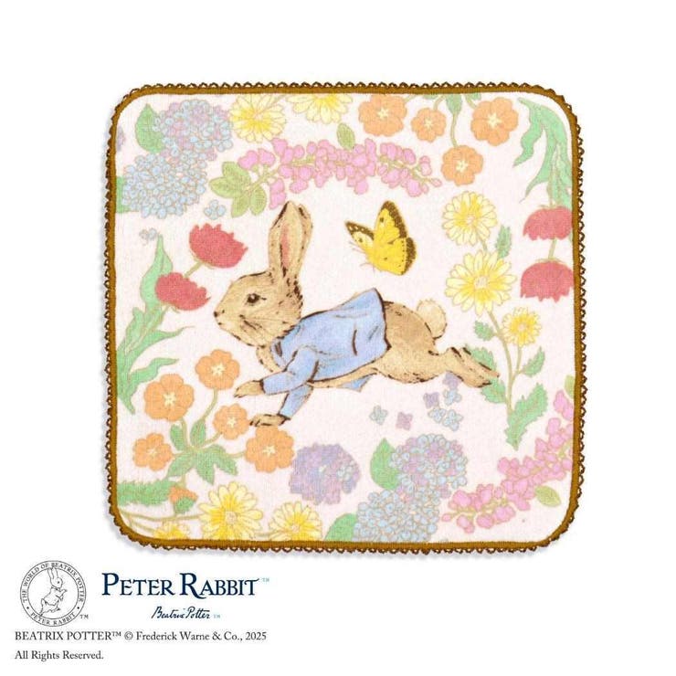 cinemacollection ピーターラビット ミニタオル タオルハンカチ お花とピーター タオル美術館 プレゼント 絵本キャラクター グッズ 小物