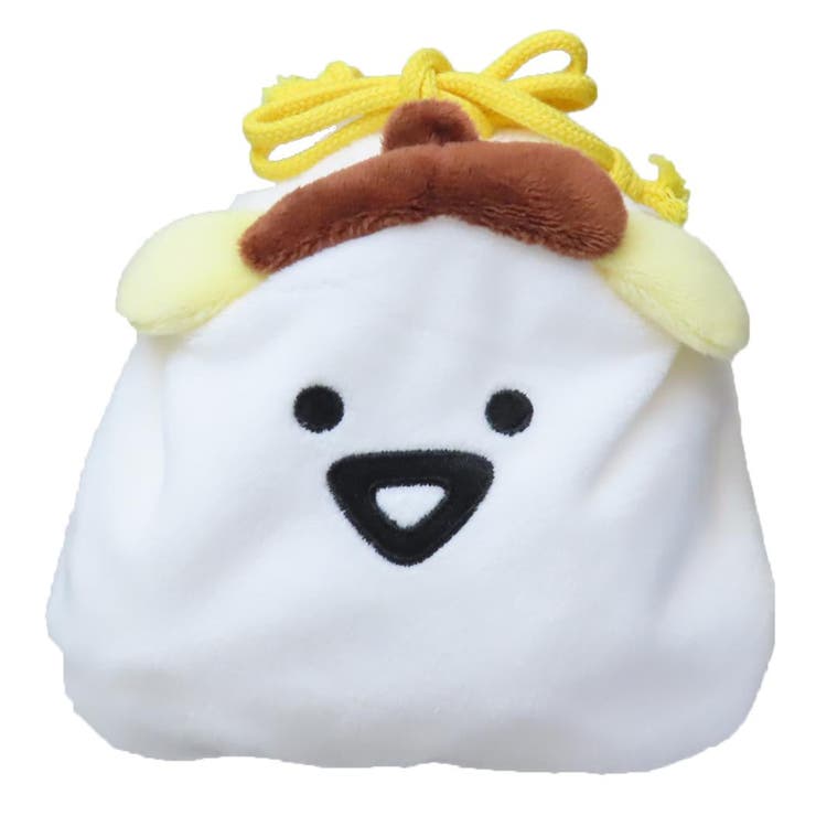 【10％OFFクーポン！本日実施中】cinemacollection ポムポムプリンxお文具といっしょ 巾着袋 もふもふフェイス巾着 お文具さん サンリオ エンスカイ ぬいぐるみ巾着 きんちゃくポーズ 小物入れ キャラクター グッズ 浴衣・着物