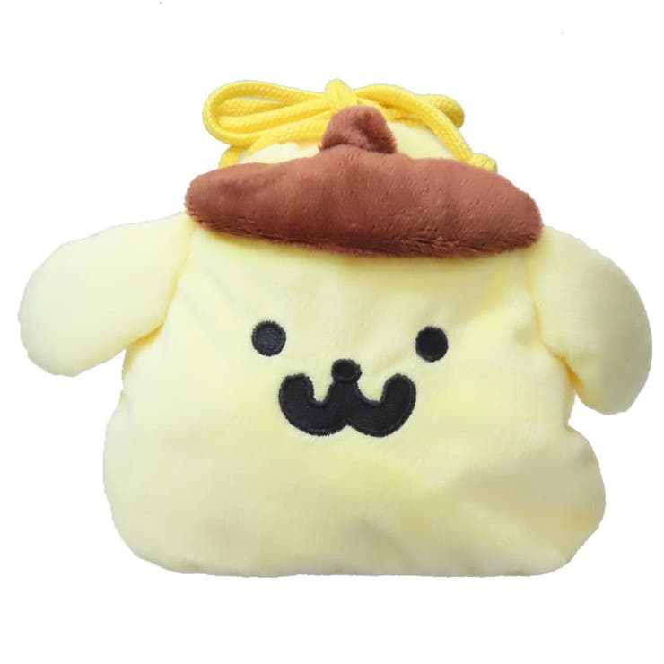 【10％OFFクーポン！本日実施中】cinemacollection ポムポムプリンxお文具といっしょ 巾着袋 もふもふフェイス巾着 ポムポムプリン サンリオ エンスカイ ぬいぐるみ巾着 きんちゃくポーズ 小物入れ キャラクター グッズ 浴衣・着物