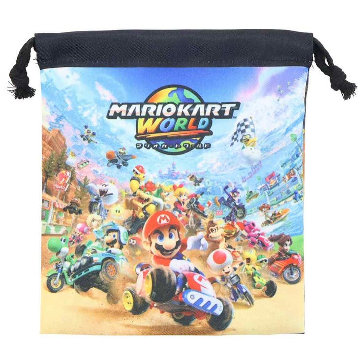 【10％OFFクーポン！2/10(火)1:59まで】cinemacollection マリオカートワールド 巾着袋 きんちゃくポーチS サンアート 新学期準備雑貨 幼稚園 小学生 キャラクター グッズ 浴衣・着物
