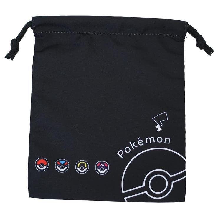 【10％OFFクーポン！本日実施中】cinemacollection ポケットモンスター 巾着袋 巾着S クロ モンスターボール ポケモン マルヨシ 新学期準備雑貨 幼稚園 小学生 キャラクター グッズ バッグ・鞄