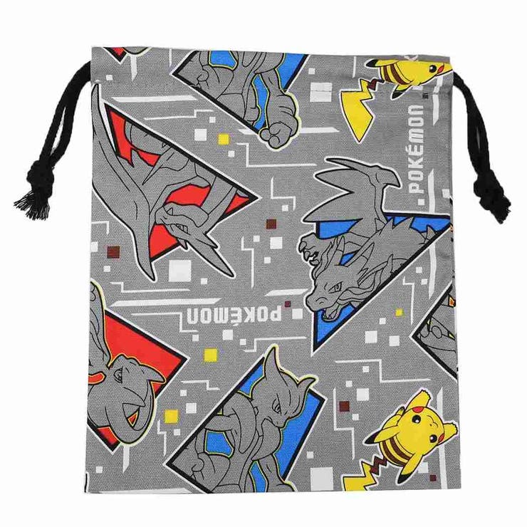 【10％OFFクーポン！2/10(火)1:59まで】cinemacollection ポケットモンスター 巾着袋 巾着S グレー ポケモン マルヨシ 新学期準備雑貨 幼稚園 小学生 キャラクター グッズ バッグ・鞄