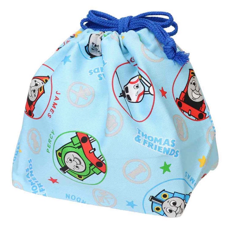 【10％OFFクーポン！本日実施中】cinemacollection きかんしゃトーマス ランチ巾着 ランチ袋 サックス マルヨシ お弁当きんちゃくポーチ キャラクター グッズ バッグ・鞄