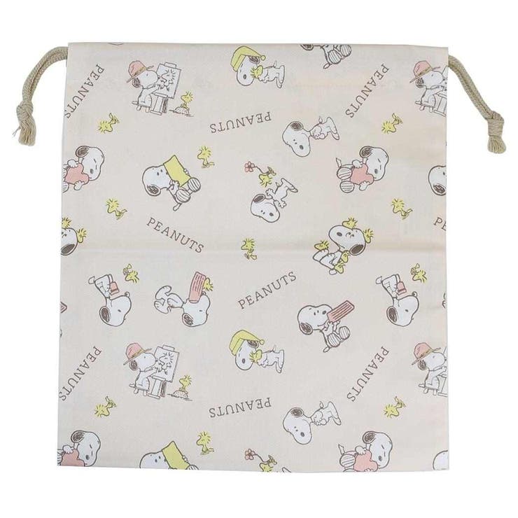 【10％OFFクーポン！本日実施中】cinemacollection スヌーピー 巾着袋 巾着M キナリ ピーナッツ マルヨシ 新学期準備雑貨 幼稚園 小学生 キャラクター グッズ バッグ・鞄