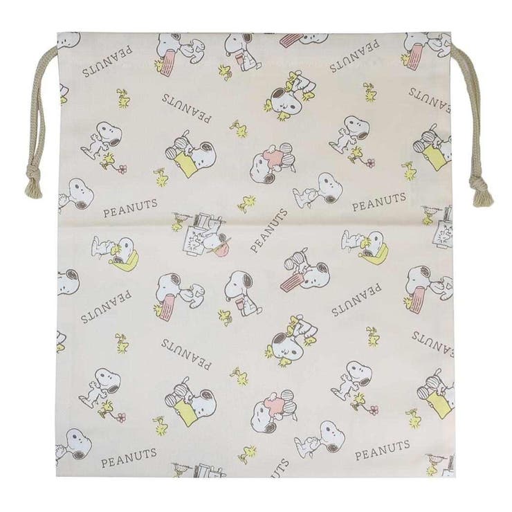 【10％OFFクーポン！本日実施中】cinemacollection スヌーピー 巾着袋 巾着L キナリ ピーナッツ マルヨシ 新学期準備雑貨 幼稚園 小学生 キャラクター グッズ バッグ・鞄
