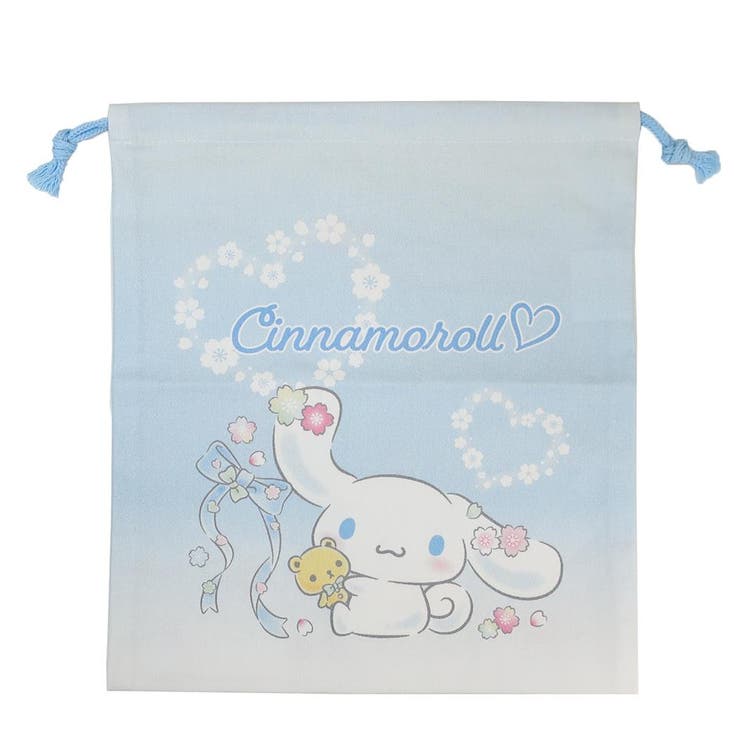 【10％OFFクーポン！本日実施中】cinemacollection シナモロール 巾着袋 巾着M サックス サンリオ マルヨシ 新学期準備雑貨 幼稚園 小学生 キャラクター グッズ バッグ・鞄