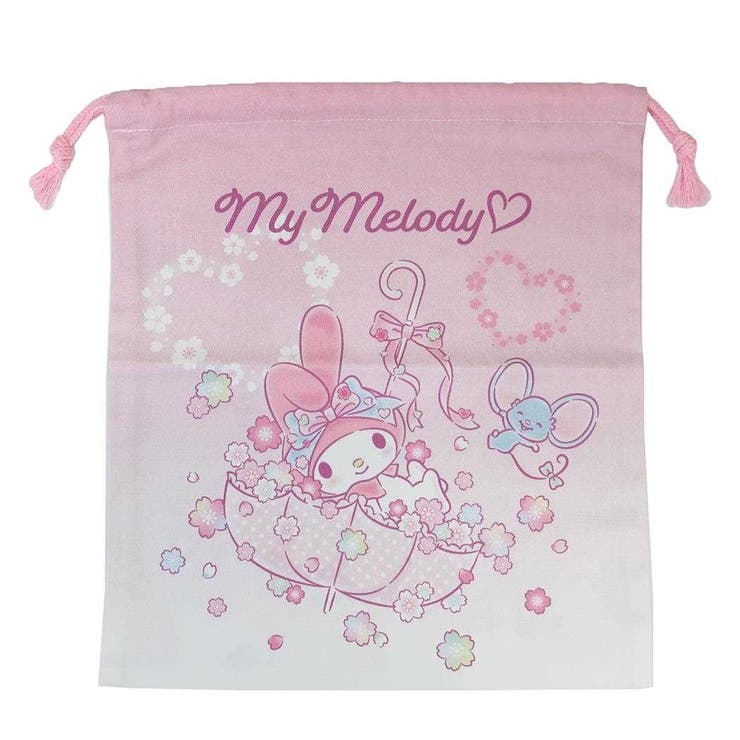 【10％OFFクーポン！2/10(火)1:59まで】cinemacollection マイメロディ 巾着袋 巾着M ピンク サンリオ マルヨシ 新学期準備雑貨 幼稚園 小学生 キャラクター グッズ バッグ・鞄