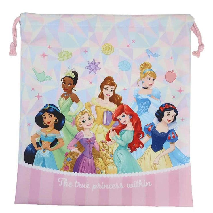 【10％OFFクーポン！2/10(火)1:59まで】cinemacollection ディズニープリンセス 巾着袋 巾着 大 ディズニー アートウエルド 新学期準備雑貨 キャラクター グッズ バッグ・鞄