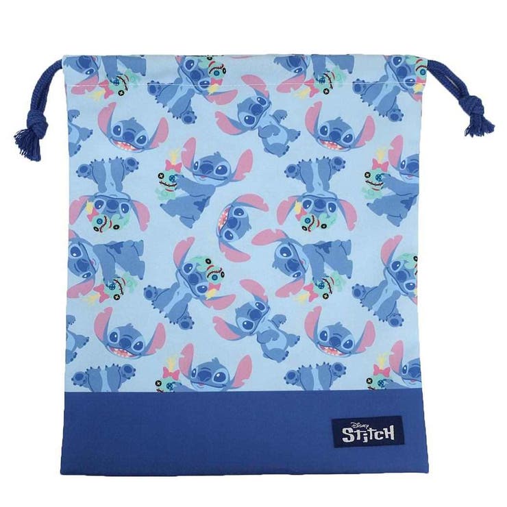 【10％OFFクーポン！本日実施中】cinemacollection リロ＆スティッチ 巾着袋 巾着 中 ディズニー アートウエルド 体操服入れ キャラクター グッズ バッグ・鞄