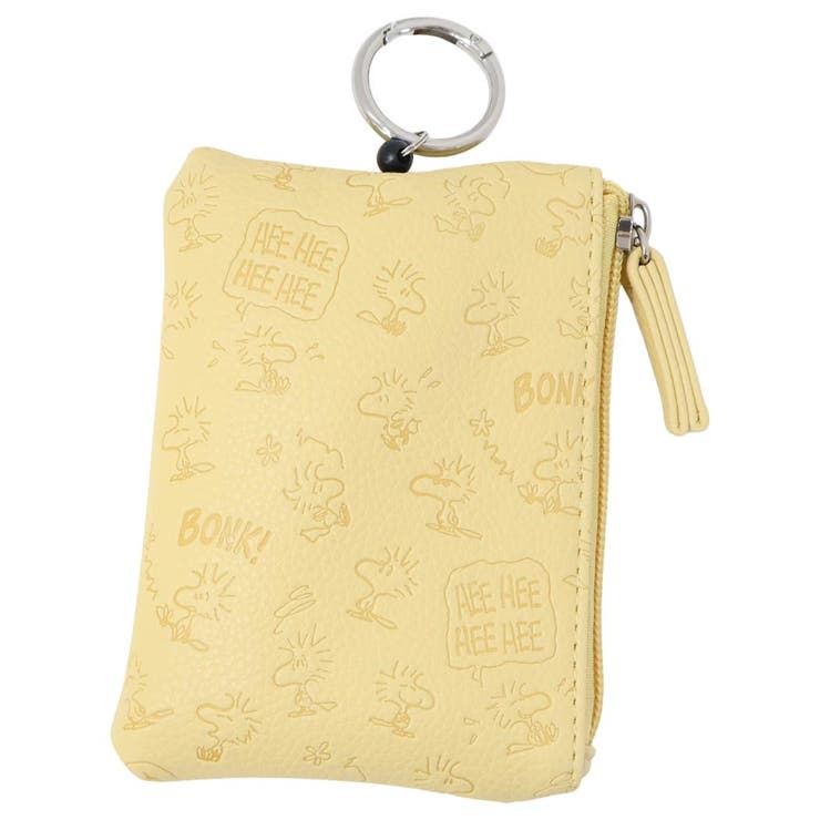 【10％OFFクーポン！3/26(木)1:59まで】cinemacollection スヌーピー 小銭入れ＆定期入れ リール付きパスポーチ ウッドストック YE ピーナッツ マリモクラフト キー＆パスポーチ ICカードケース キャラクター グッズ 小物