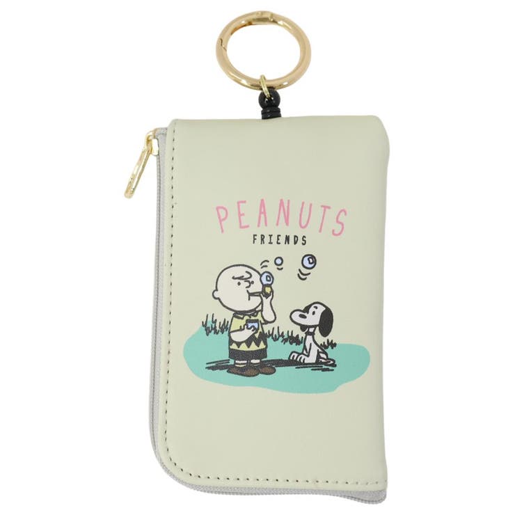 cinemacollection スヌーピー キーケース＆定期入れ リール付きキー＆パスポーチ 情景 YE ピーナッツ ..