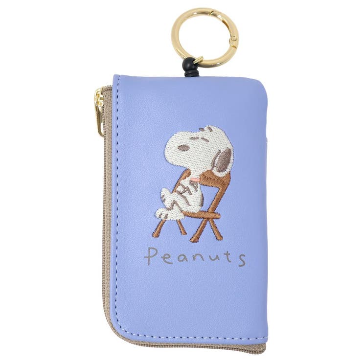 【10％OFFクーポン！3/26(木)1:59まで】cinemacollection スヌーピー キーケース＆定期入れ リール付きキー＆パスポーチ 刺繍 BL ピーナッツ マリモクラフト ICカードケース 鍵ケース パスケース キャラクター グッズ 小物