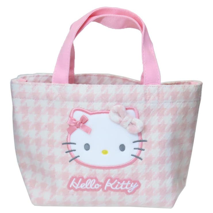 【10％OFFクーポン！本日実施中】cinemacollection ハローキティ ランチバッグ ミニトート 千鳥格子 ピ..