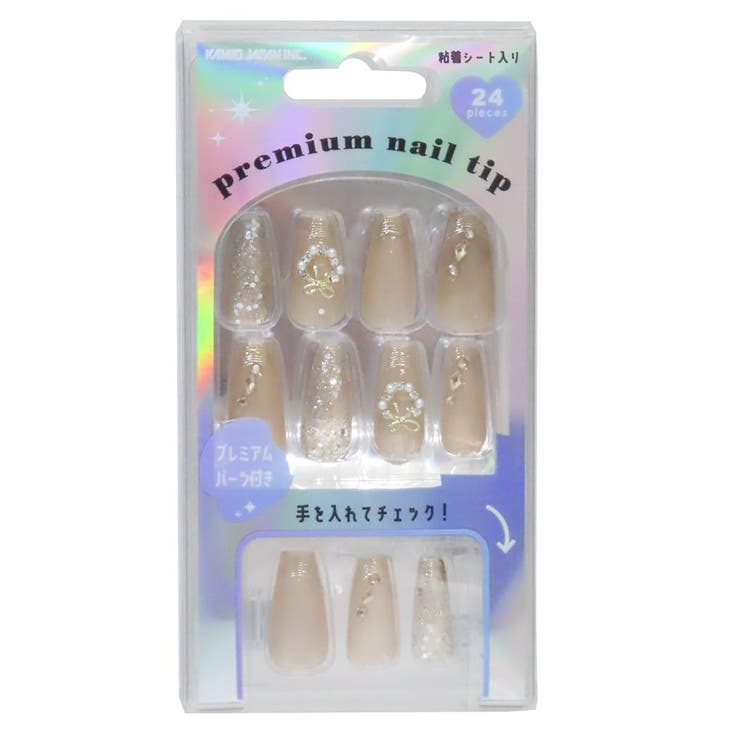 cinemacollection コスメ雑貨 プレミアムネイルチップ ロングスクエア golden glow カミオジャパン ネイルアート 付け爪 おしゃれ グッズ ネイル・マニキュア