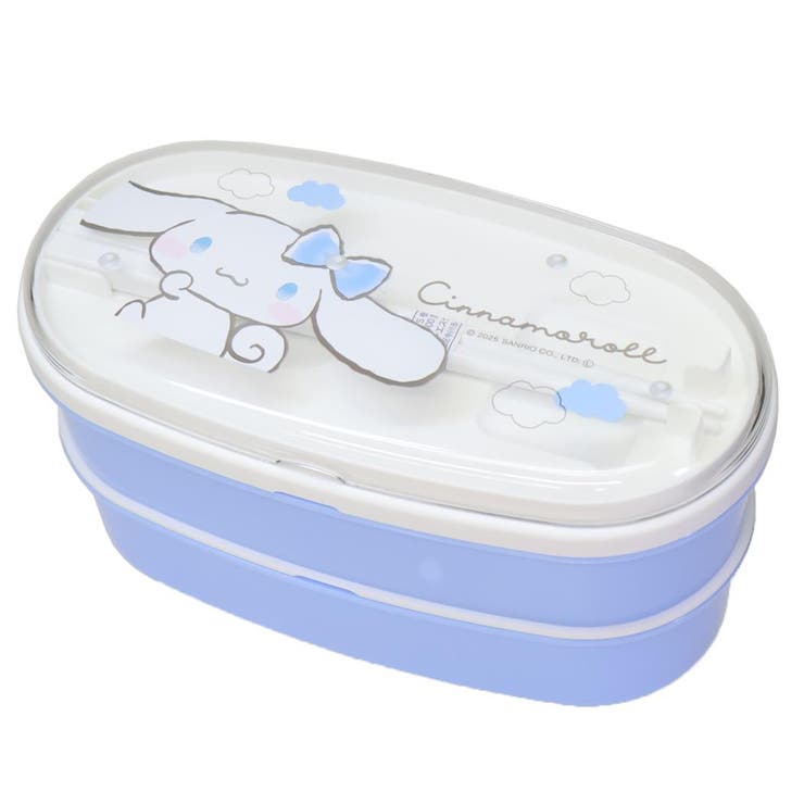 【10％OFFクーポン！3/26(木)1:59まで】cinemacollection シナモロール お弁当箱 抗菌 楕円レンジ2段ランチボックス モノクロリボン サンリオ カミオジャパン 新学期準備 日本製 キャラクター グッズ 食器・キッチン用品