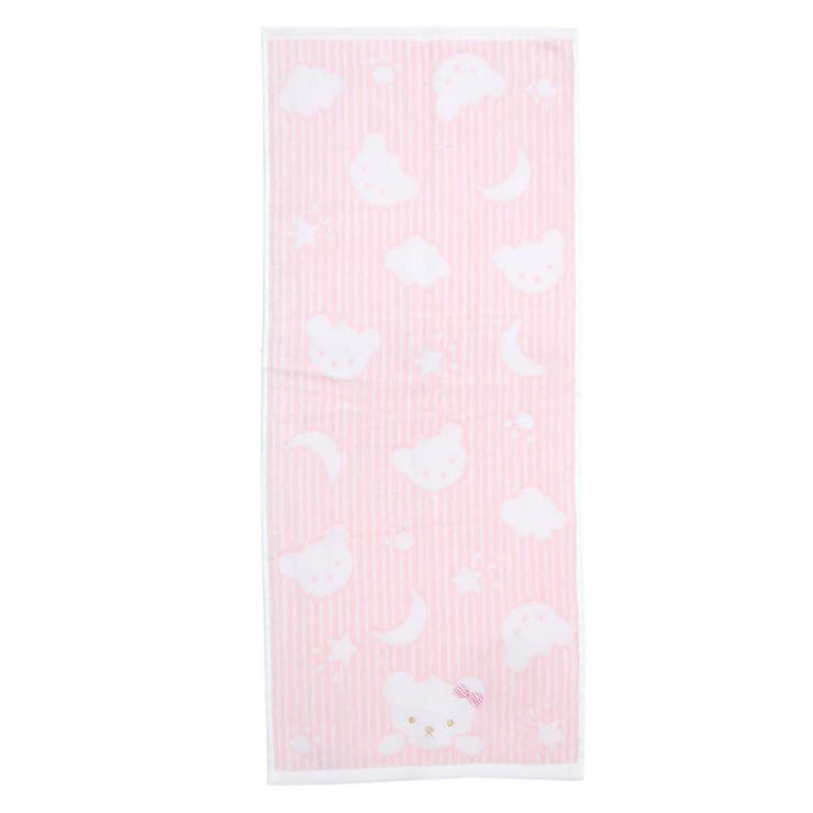cinemacollection スクールベア フェイスタオル シャーリングロングタオル PINK アニマル 林タオル 新生活雑貨 かわいい グッズ バス・トイレ・掃除洗濯