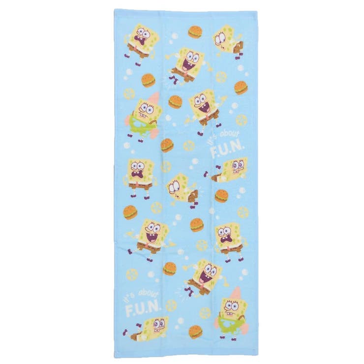 cinemacollection スポンジボブ フェイスタオル プリントロングタオル スカイドリーム 林タオル 新生活雑貨 キャラクター グッズ バス・トイレ・掃除洗濯