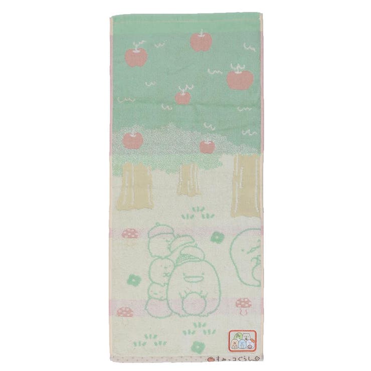 cinemacollection すみっコぐらし フェイスタオル 無撚糸パイルジャガードロングタオル ワクワクピクニック サンエックス 丸眞 新生活雑貨 キャラクター グッズ バス・トイレ・掃除洗濯