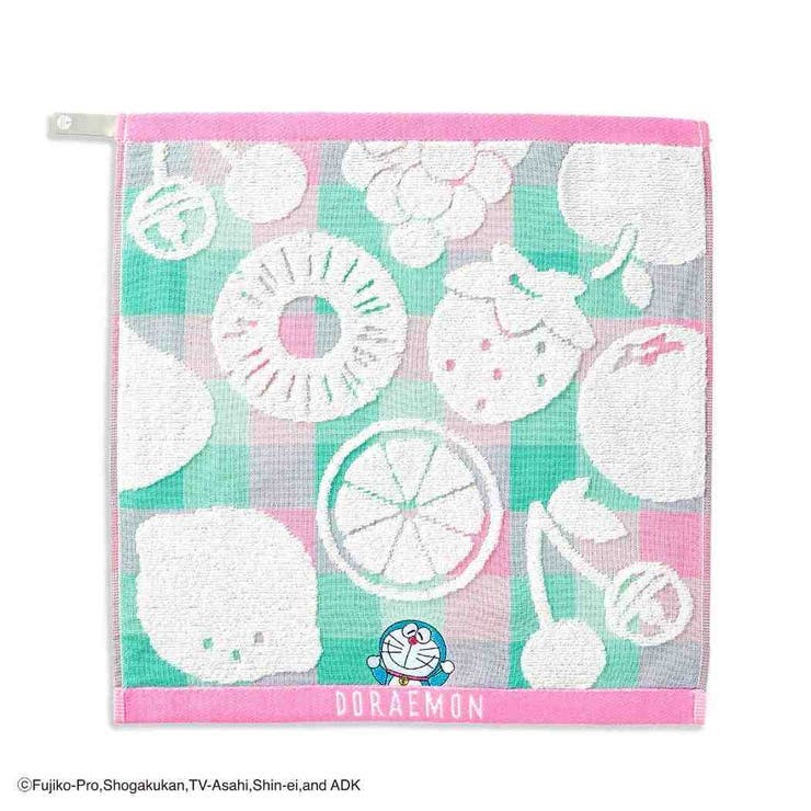 【10％OFFクーポン！2/23(月)1:59まで】cinemacollection ドラえもん ループタオル 無撚糸ガーゼパイル ループ付きウォッシュタオル フルーツ MiRAi ピンク 藤子F不二雄 タオル美術館 かわいい プレゼント アニメキャラク