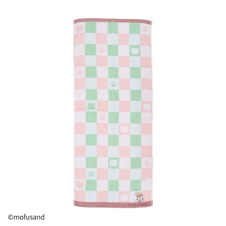 cinemacollection mofusand モフサンド ロングタオル スチームシャーリング無撚糸フェイスタオル おすわりにゃん ピンク タオル美術館 プレゼント かわいい キャラクター グッズ バス・トイレ・掃除洗濯