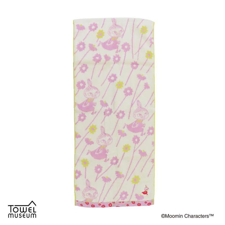 cinemacollection ムーミン ロングタオル 無撚糸フルフィーコットンフェイスタオル ごきげん リトルミイ アイボリー 北欧 タオル美術館 プレゼント かわいい キャラクター グッズ バス・トイレ・掃除洗濯