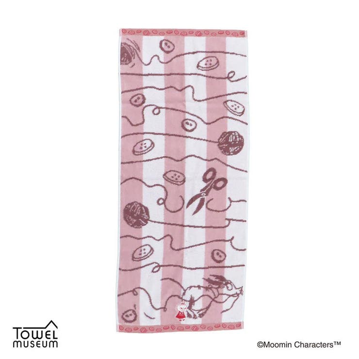 cinemacollection ムーミン ロングタオル フィルフィーコットン フェイスタオル どたばた レッド リトルミイ 北欧 タオル美術館 プレゼント かわいい キャラクター グッズ バス・トイレ・掃除洗濯