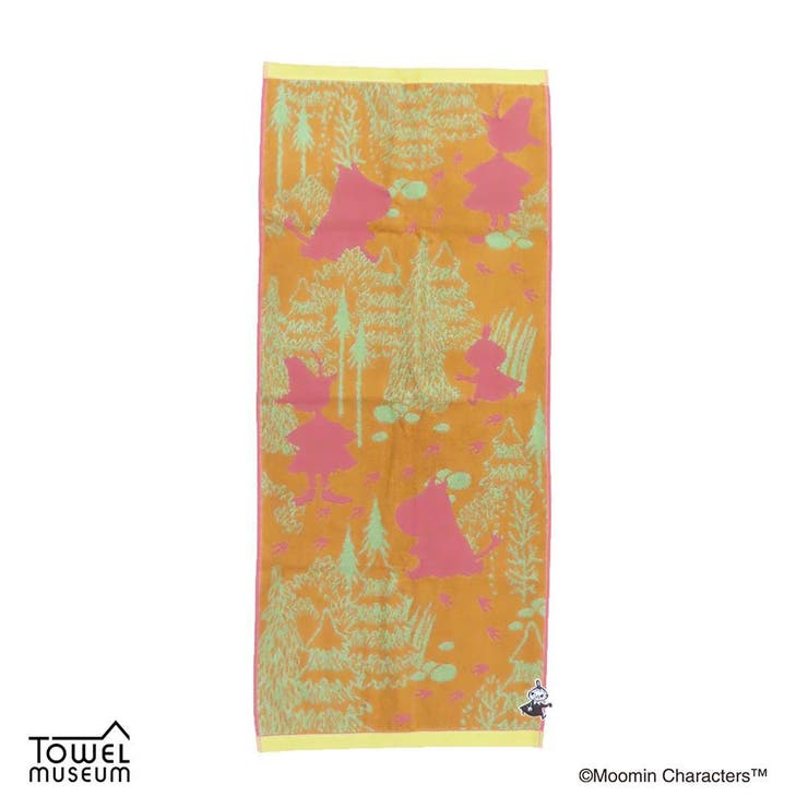 cinemacollection ムーミン ロングタオル フルフィーコットンガーゼパイルフェイスタオル 寄り道 リトルミイ オレンジ 北欧 タオル美術館 プレゼント かわいい キャラクター グッズ バス・トイレ・掃除洗濯