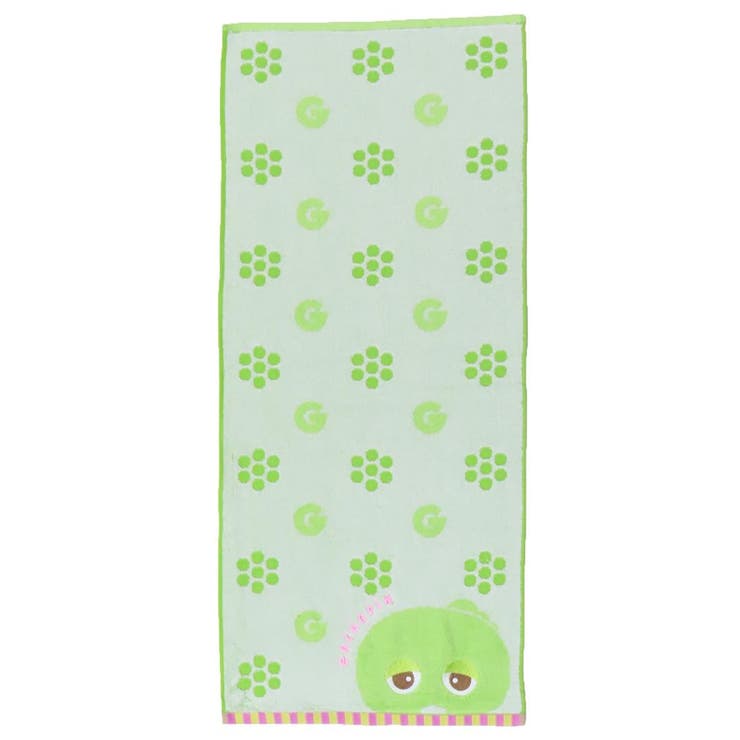 cinemacollection ガチャピン＆ムック フェイスタオル ジャガードロングタオル オーガニックコットン ひょっこりガチャピン 丸眞 新生活 キャラクター グッズ バス・トイレ・掃除洗濯