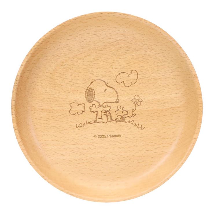 【10％OFFクーポン！本日実施中】cinemacollection スヌーピー 小皿 木製丸プレート14.5cm オスワリ ピーナッツ マリモクラフト かわいい プレゼント キャラクター グッズ 食器・キッチン用品