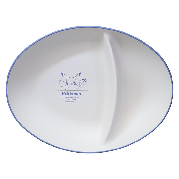 【10％OFFクーポン！2/10(火)1:59まで】cinemacollection ポケットモンスター 中皿 オーバルプレート仕切り付 ピカチュウ いちご ポケモン カミオジャパン プラスチック 食器 レンジ 食洗器対応 日本製 キャラクター グッズ