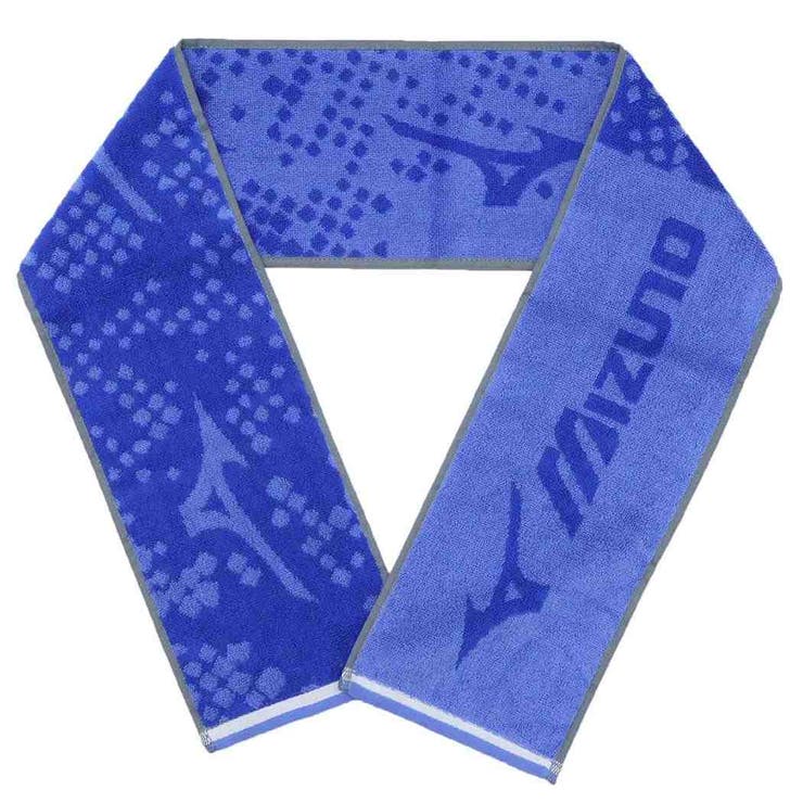 cinemacollection ミズノ マフラータオル ジャガードスリムロングタオル BLUE 林タオル ジョギング スポーツ グッズ スポーツ