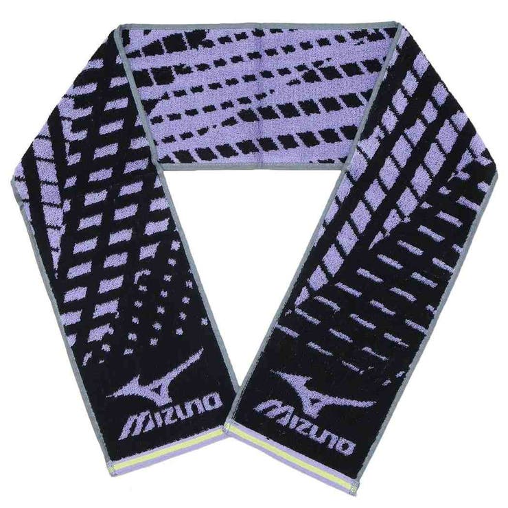 cinemacollection ミズノ マフラータオル ジャガードスリムロングタオル PURPLE 林タオル ジョギング スポーツ グッズ スポーツ
